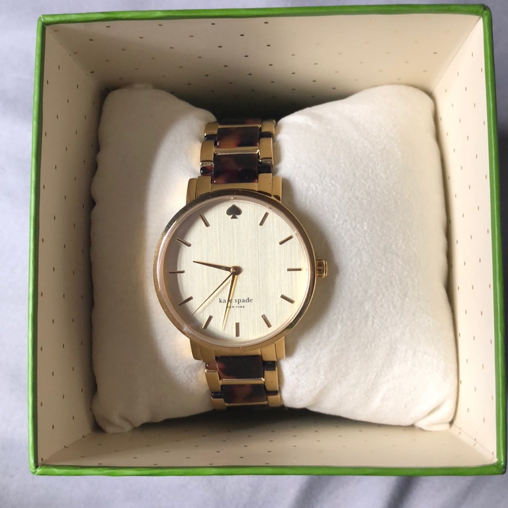 Kate Spade tortoise shell with gold hardware